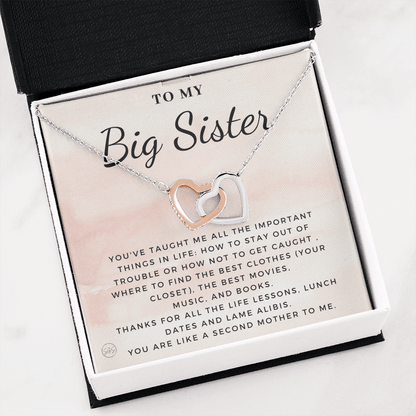 Big Sister Gift | Necklace for Older Sister, Christmas Idea, Birthday Present from Younger Sister, Best Big Sis, Heartfelt & Cute 1111eHA