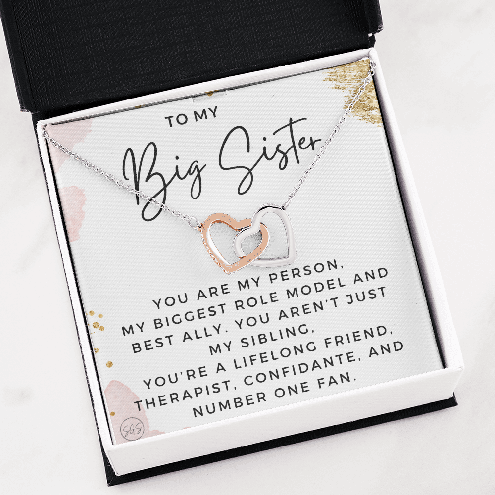 Big Sister Gift | Necklace for Older Sister, Christmas Idea, Birthday Present from Younger Sister, Best Big Sis, Heartfelt & Cute 1111cHA