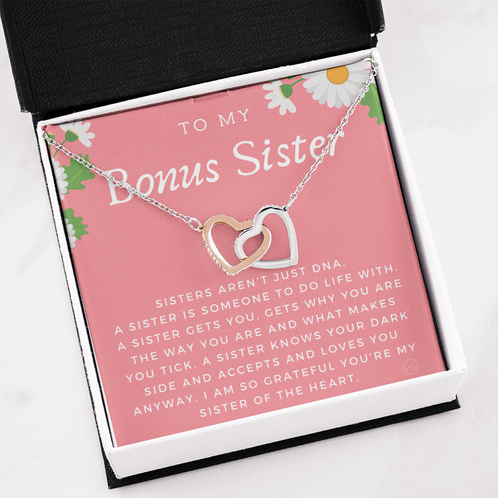 Bonus Sister Gift | Sister in Law Gift, Best Friend Necklace, Roommate, Step Sister, Christian, Birthday 25th, 16th, 30th, Christmas 1104bHA