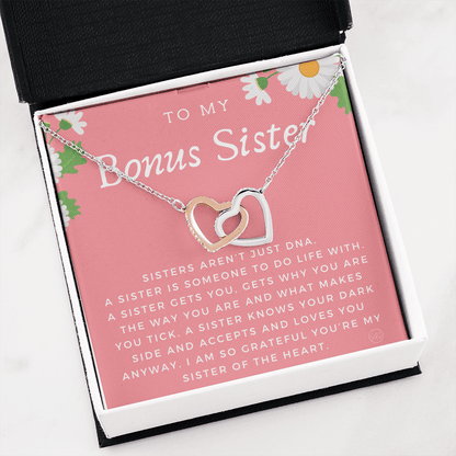 Bonus Sister Gift | Sister in Law Gift, Best Friend Necklace, Roommate, Step Sister, Christian, Birthday 25th, 16th, 30th, Christmas 1104bHA