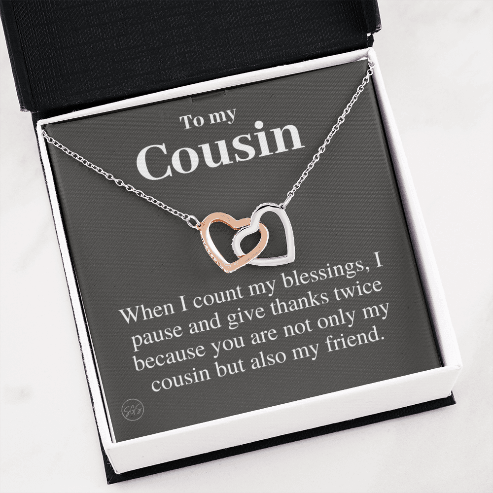 Gift for Cousin | Cousin Crew Necklace, Cousins and Best Friends, I Miss You Present, Gift for Birthday, Graduation, Thinking of You 2409H