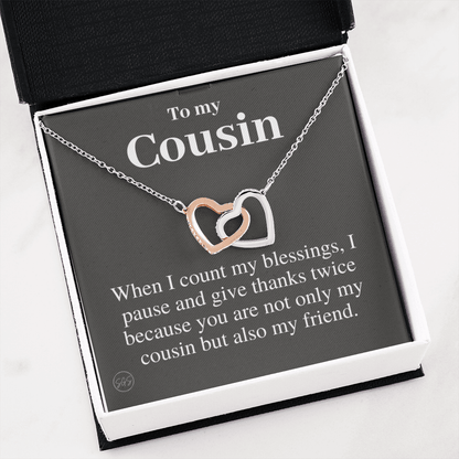 Gift for Cousin | Cousin Crew Necklace, Cousins and Best Friends, I Miss You Present, Gift for Birthday, Graduation, Thinking of You 2409H