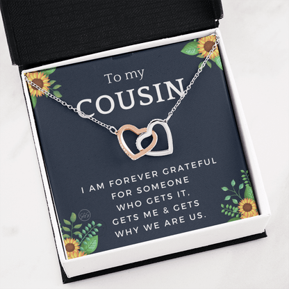 Gift for Cousin | Cousin Crew Necklace, Cousins and Best Friends, I Miss You Present, Gift for Birthday, Graduation, Thinking of You 2416H