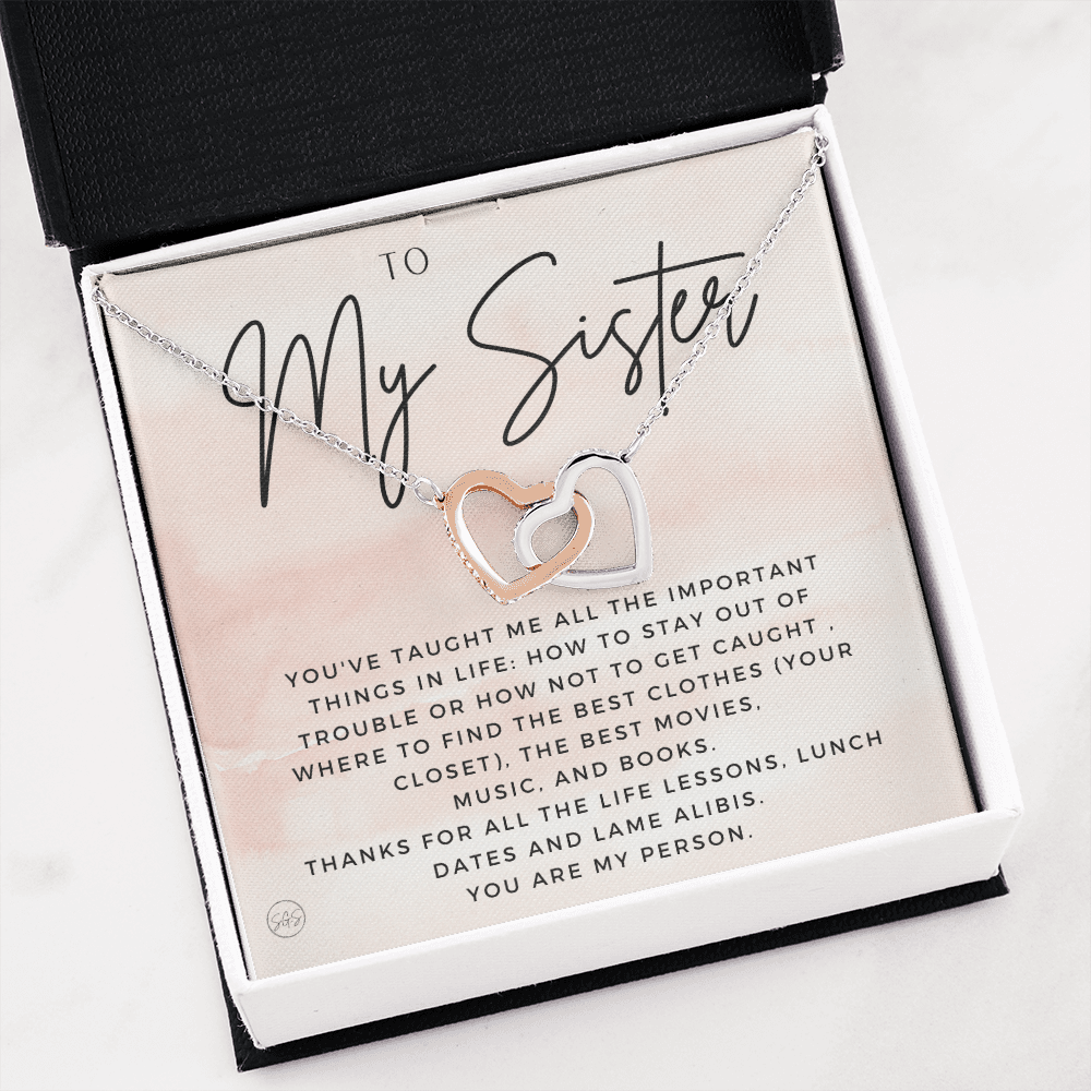 Gift for My Sister | You Are My Person, Thank You, Birthday, Sisters, Wedding, Christmas Gift to Sister From Sister, Sister-in-Law 1113fHA