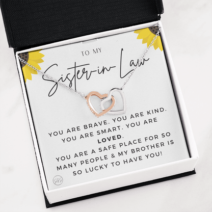 Sister-in-Law Gifts | Husband's Sister, Wife's Sister, Christmas Gift for Sister in Law, Birthday, Wedding, Future Sister Necklace 1103hHA