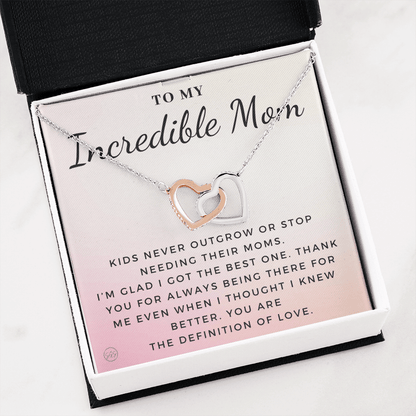 For An Incredible Mom | Gift for Mom, Christmas Gift, Mother's Day Necklace, From Daughter, Gift for New Mom, Pregnant Sister Gift 1112bHA