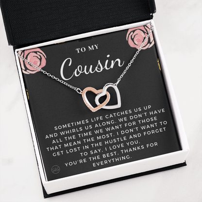 Gift for Cousin | Cousin Crew Necklace, Cousins and Best Friends, I Miss You Present, Gift for Birthday, Graduation, Thinking of You 2411H