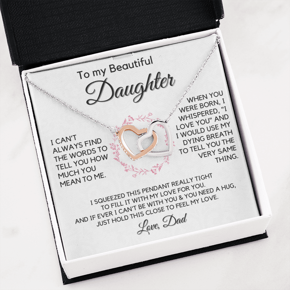 Gift for Daughter From Dad | My Beautiful Girl, Birthday Gift, Graduation, Christmas Present, Mother's Day, From Father, Gift for Teen Girl, Adult Daughter, Adult Baptism, Confirmation 1118-09H
