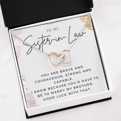 Sister-in-Law Gifts | Husband's Sister, Wife's Sister, Christmas Gift for Sister in Law, Birthday, Wedding, Future Sister Necklace 1103eHA