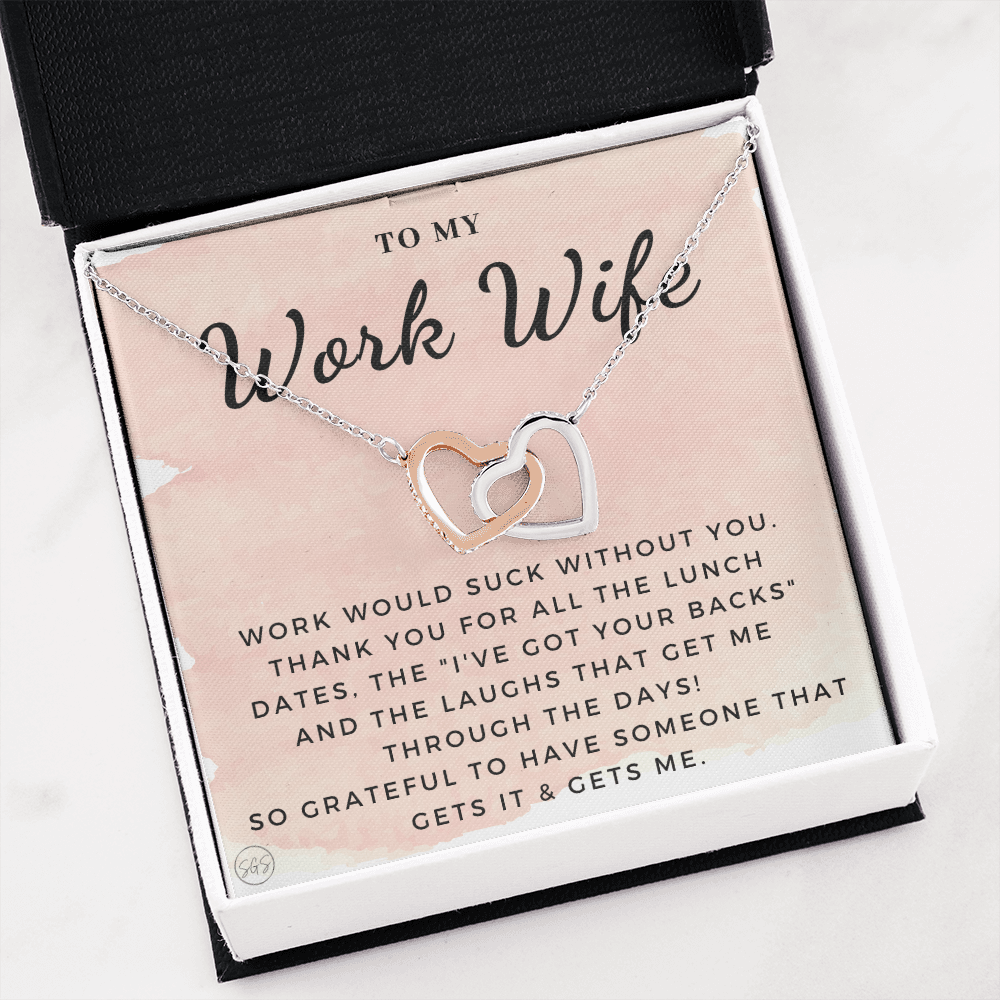 Work Wife Gift | Best Friend at the Office, Christmas, Favorite Co-Worker, Work, Job Anniversary, Employee, Boss, Small Business, Thank You, Bestie Funny 1029waHA