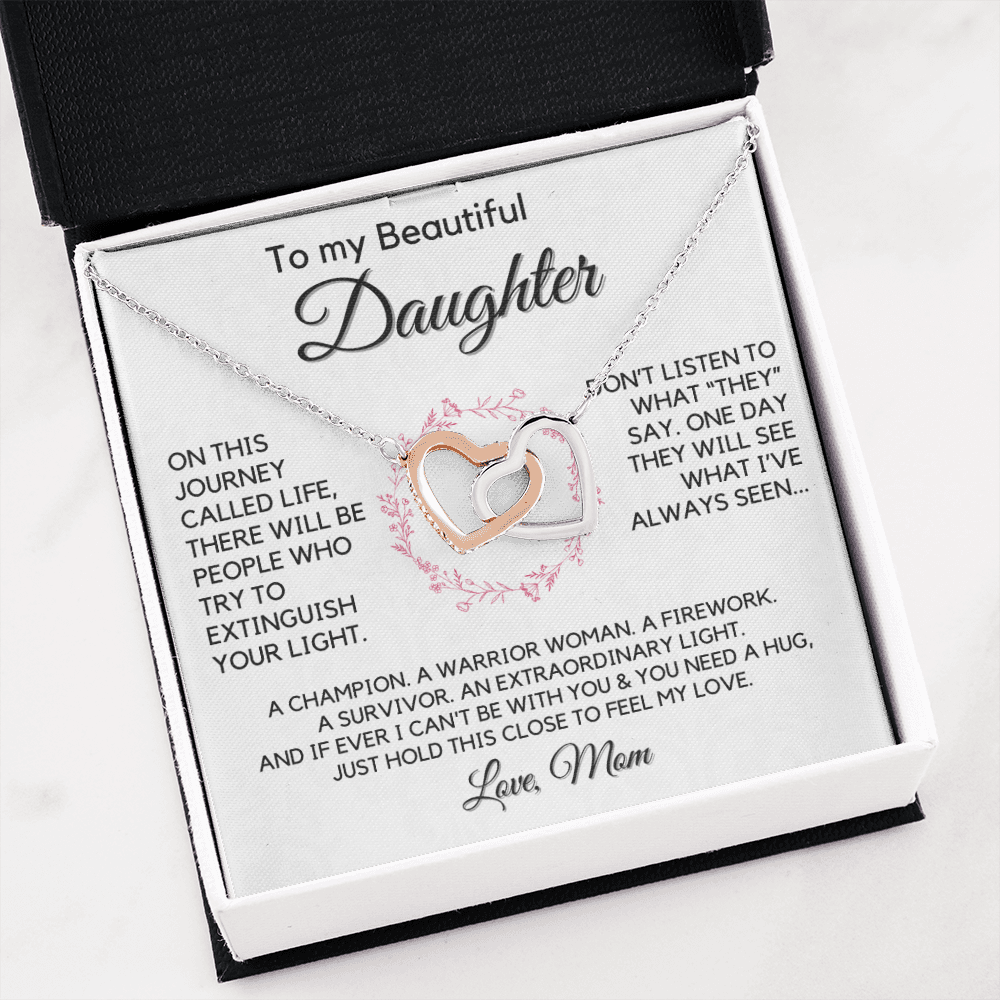 Gift for Daughter From Mom | My Beautiful Girl, Birthday, Graduation, Christmas Present, From Mother, Stepmom, Gift for Teen Girl, Adult Daughter, Adult Baptism, Confirmation, Mother's Day 1118-10H