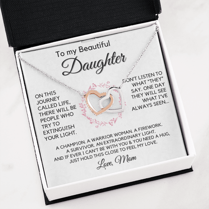 Gift for Daughter From Mom | My Beautiful Girl, Birthday, Graduation, Christmas Present, From Mother, Stepmom, Gift for Teen Girl, Adult Daughter, Adult Baptism, Confirmation, Mother's Day 1118-10H