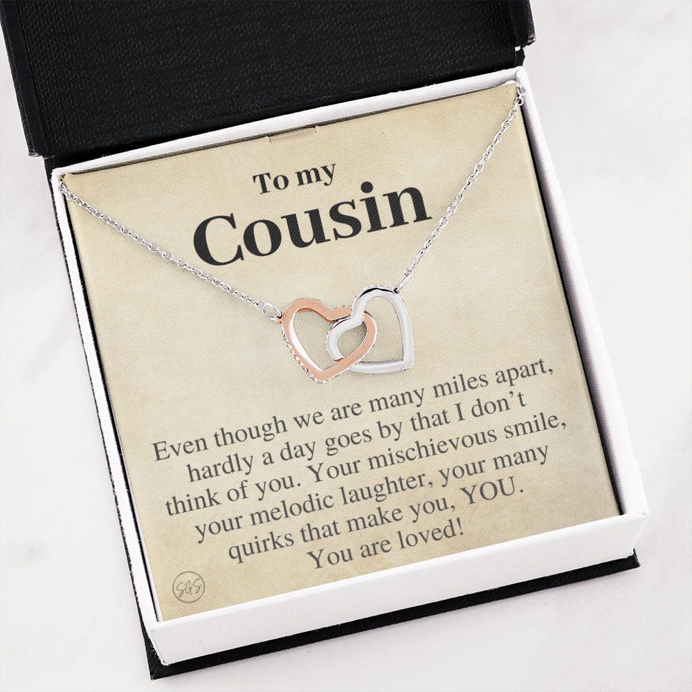 Gift for Cousin | Cousin Crew Necklace, Cousins and Best Friends, I Miss You Present, Gift for Birthday, Graduation, Thinking of You 2415H