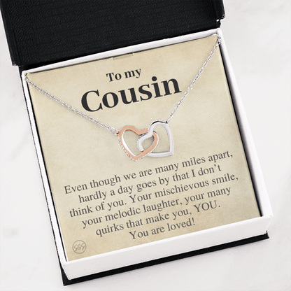 Gift for Cousin | Cousin Crew Necklace, Cousins and Best Friends, I Miss You Present, Gift for Birthday, Graduation, Thinking of You 2415H