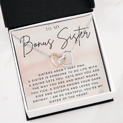 Bonus Sister Gift | Sister in Law Gift, Best Friend Necklace, Roommate, Step Sister, Christian, Birthday 25th, 16th, 30th, Christmas 1104cHA