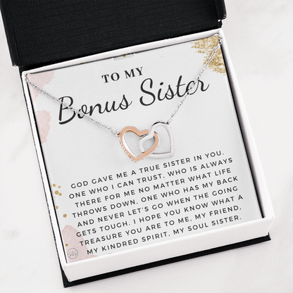 Bonus Sister Gift | Sister in Law Gift, Best Friend Necklace, Roommate, Step Sister, Christian, Birthday 25th, 16th, 30th, Christmas 1104iHA