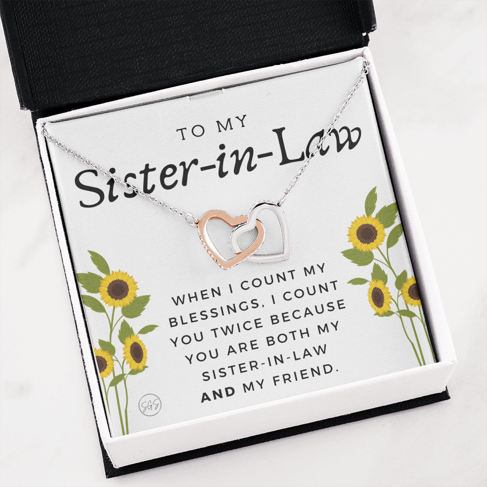 Sister-in-Law Gifts | Husband's Sister, Wife's Sister, Christmas Gift for Sister in Law, Birthday, Wedding, Future Sister Necklace 1103dHA