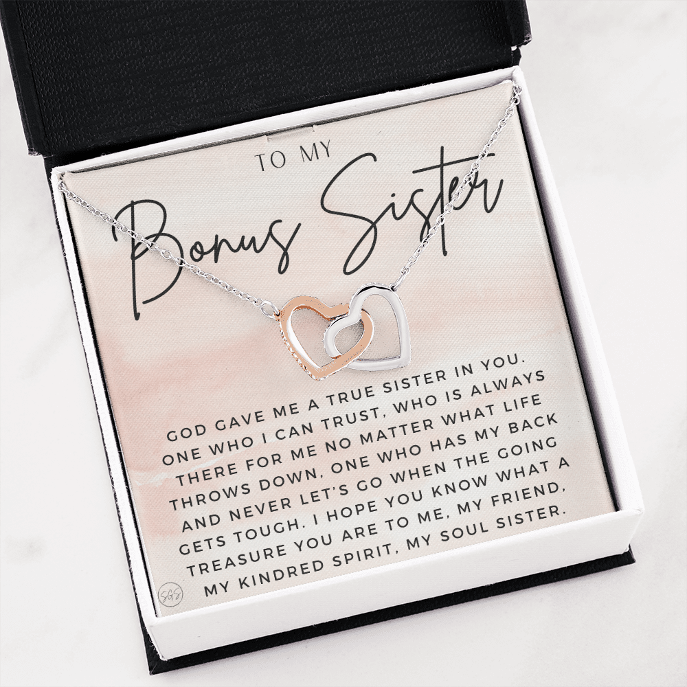 Bonus Sister Gift | Sister in Law Gift, Best Friend Necklace, Roommate, Step Sister, Christian, Birthday 25th, 16th, 30th, Christmas 1104hHA