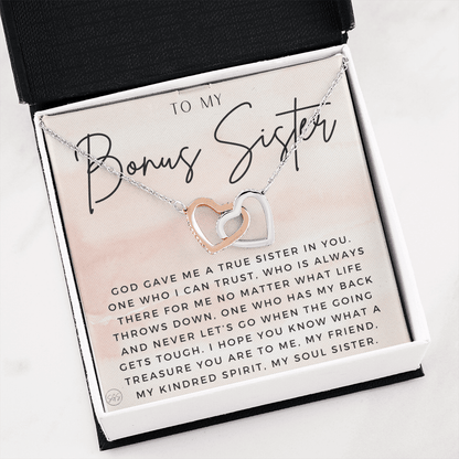 Bonus Sister Gift | Sister in Law Gift, Best Friend Necklace, Roommate, Step Sister, Christian, Birthday 25th, 16th, 30th, Christmas 1104hHA
