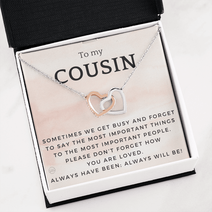 Gift for Cousin | Cousin Crew Necklace, Cousins and Best Friends, I Miss You Present, Gift for Birthday, Graduation, Thinking of You 2412H