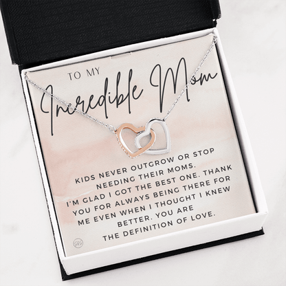 For An Incredible Mom | Gift for Mom, Christmas Gift, Mother's Day Necklace, From Daughter, Gift for New Mom, Pregnant Sister Gift 1112eHA