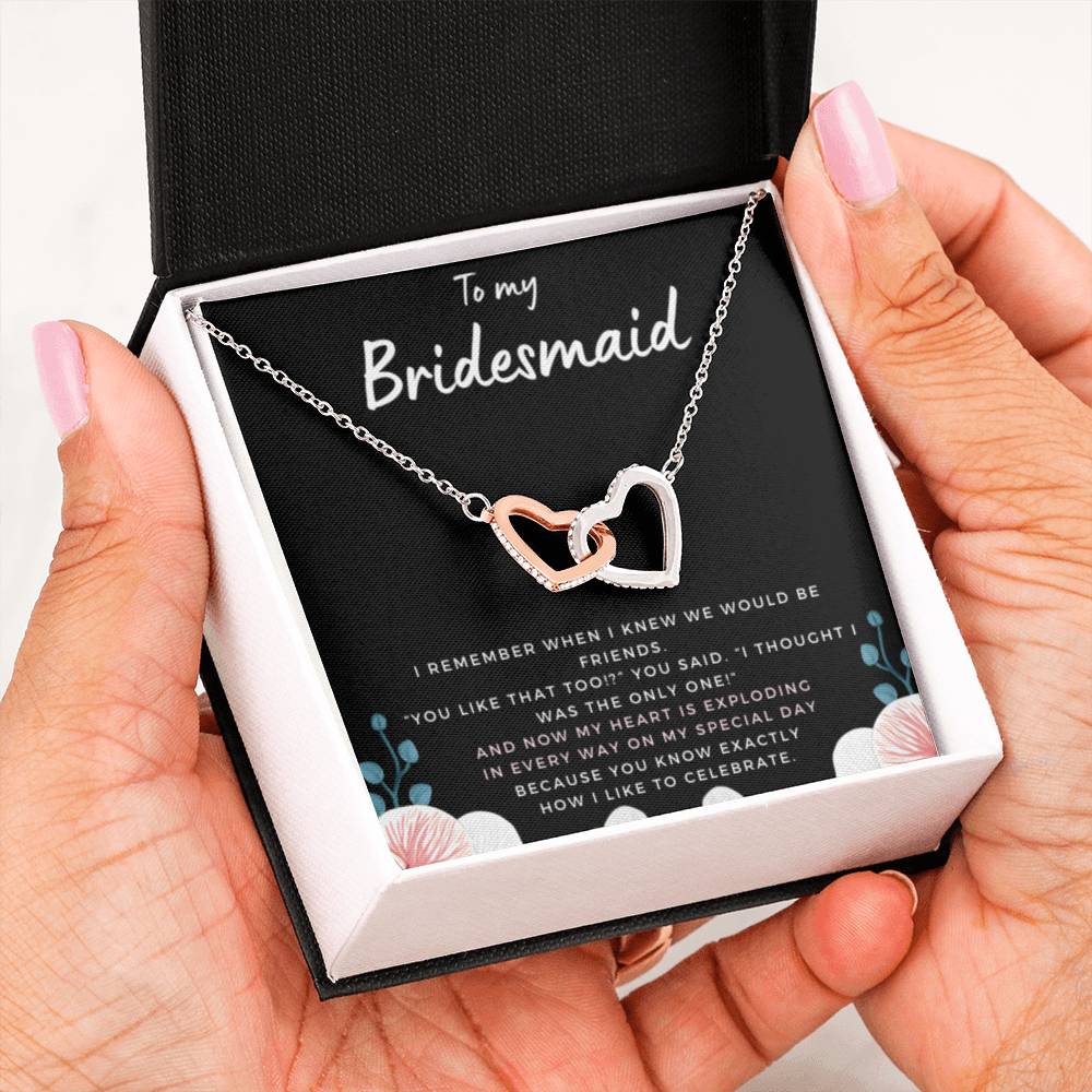 BridesmaidHeartExploding3 Hearts Necklace