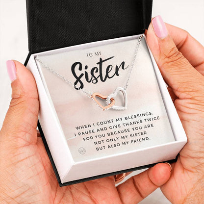 sister and friend 0707g Hearts Necklace