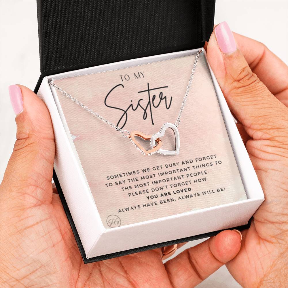0625F Sister Hearts Necklace