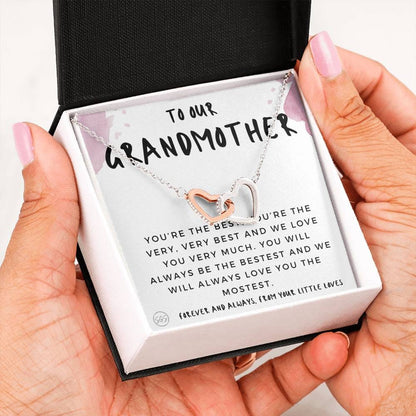 0928 Grandmother From Kids Hearts Necklace