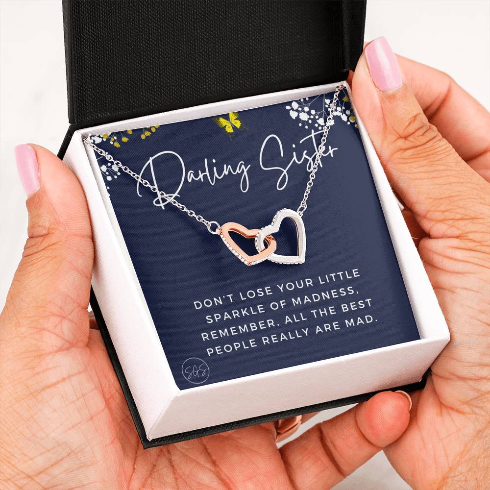 Darling Sister Sparkle of Madness 0706A Hearts Necklace
