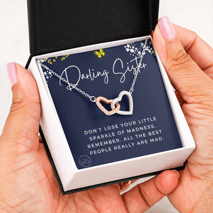 Darling Sister Sparkle of Madness 0706A Hearts Necklace