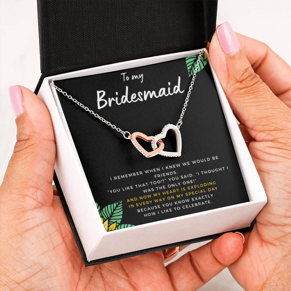 BridesmaidHeartExploding Hearts Necklace