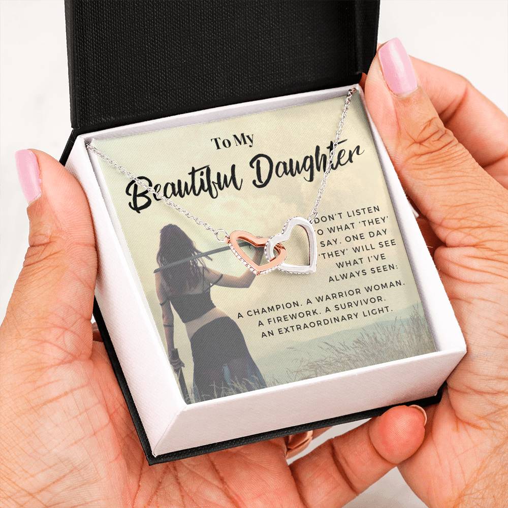 daughter 0721d Hearts Necklace