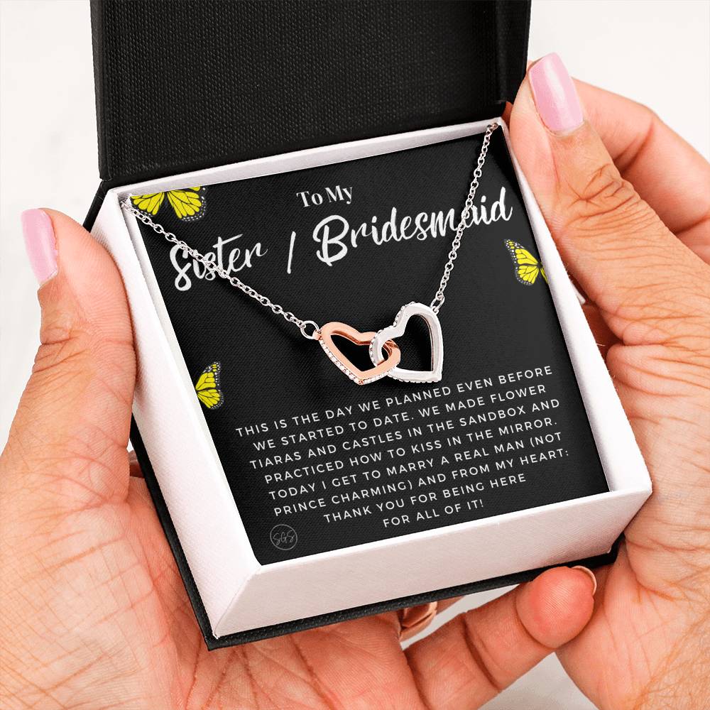 Sister Bridesmaid 0712i Hearts Necklace
