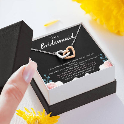 BridesmaidHeartExploding3 Hearts Necklace