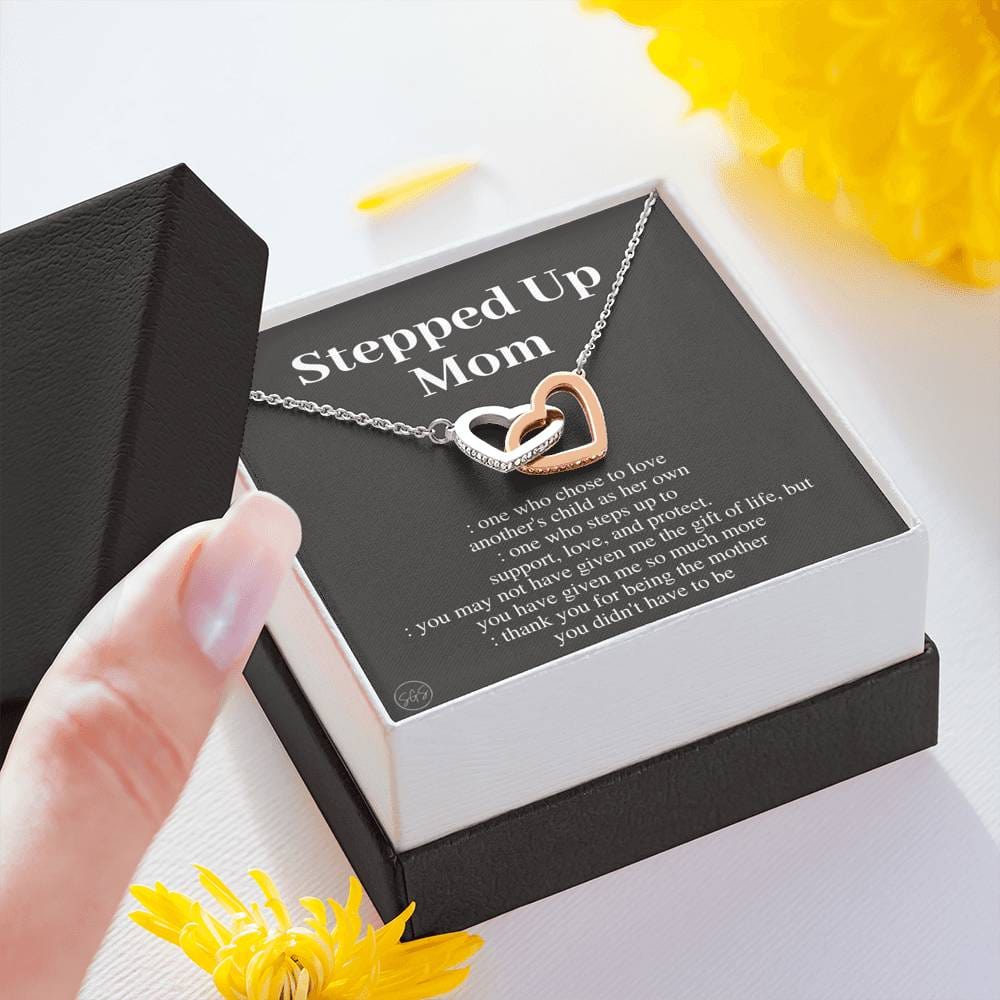 Stepped Up Mom | Stuff Gina Says, Gift for Stepmom, Bonus Mom, Stepmother, Grandma, Second Mama, From Step Daughter Son, Christmas, Birthday, Foster 1105aH