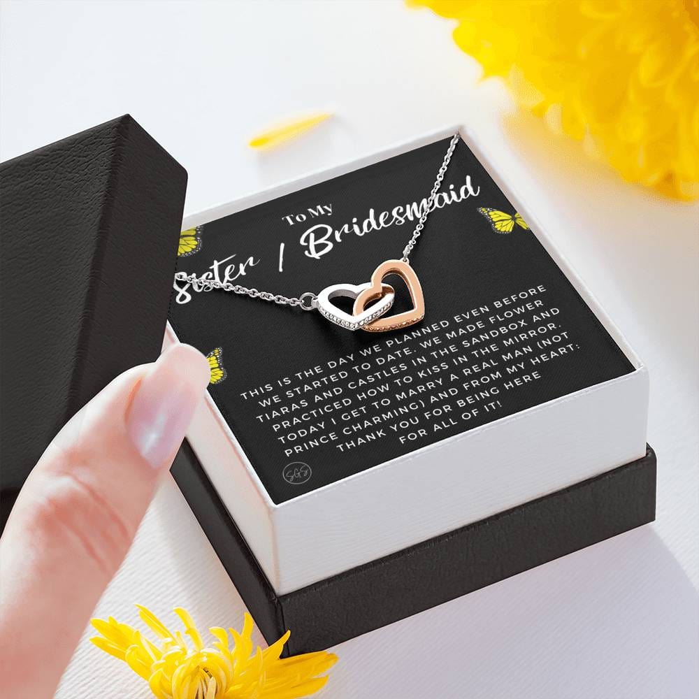 Sister Bridesmaid 0712i Hearts Necklace