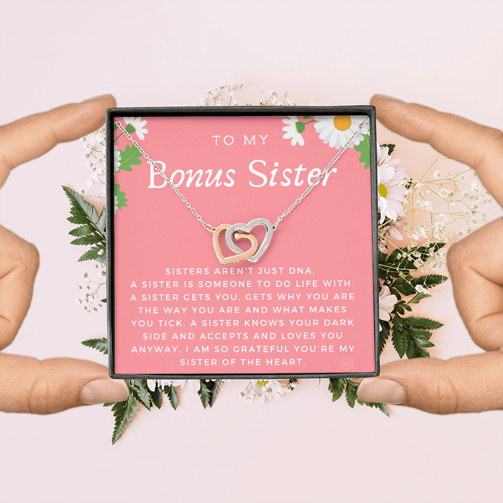 Bonus Sister Gift | Sister in Law Gift, Best Friend Necklace, Roommate, Step Sister, Christian, Birthday 25th, 16th, 30th, Christmas 1104bHA