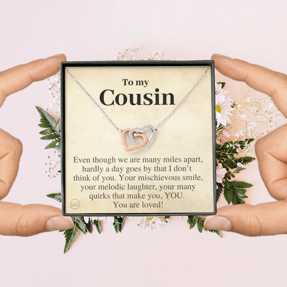 Gift for Cousin | Cousin Crew Necklace, Cousins and Best Friends, I Miss You Present, Gift for Birthday, Graduation, Thinking of You 2415H
