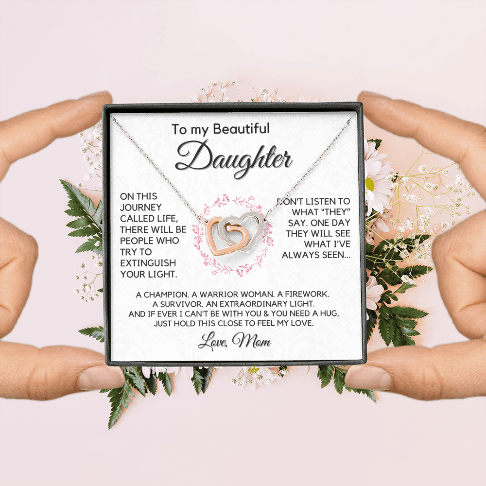 Gift for Daughter From Mom | My Beautiful Girl, Birthday, Graduation, Christmas Present, From Mother, Stepmom, Gift for Teen Girl, Adult Daughter, Adult Baptism, Confirmation, Mother's Day 1118-10H