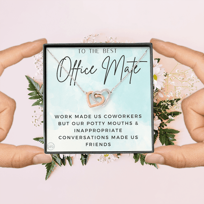 Office Mate Gift | Work Made Us Coworkers but Our Potty Mouths Made Us Friends, Office Bestie, Funny Christmas Gift, Cubicle 1111ombHA