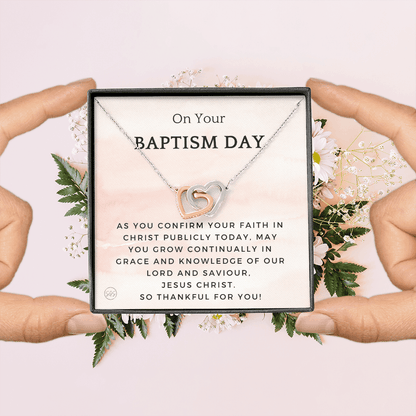 Adult Baptism Gift - Gift for Goddaughter, Teen Baptism Gift for Girl, Christian Necklace 1118bcH