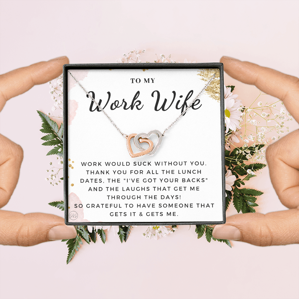 Work Wife Gift | Best Friend at the Office, Christmas, Favorite Co-Worker, Work, Job Anniversary, Employee, Boss, Small Business, Thank You, Bestie Funny 1029wbHA