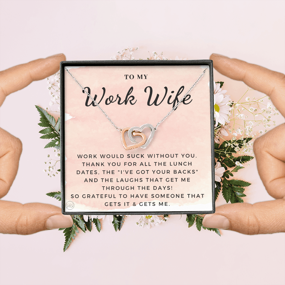 Work Wife Gift | Best Friend at the Office, Christmas, Favorite Co-Worker, Work, Job Anniversary, Employee, Boss, Small Business, Thank You, Bestie Funny 1029waHA