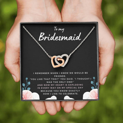 BridesmaidHeartExploding3 Hearts Necklace