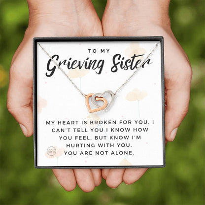 grieving sister 0709d Hearts Necklace