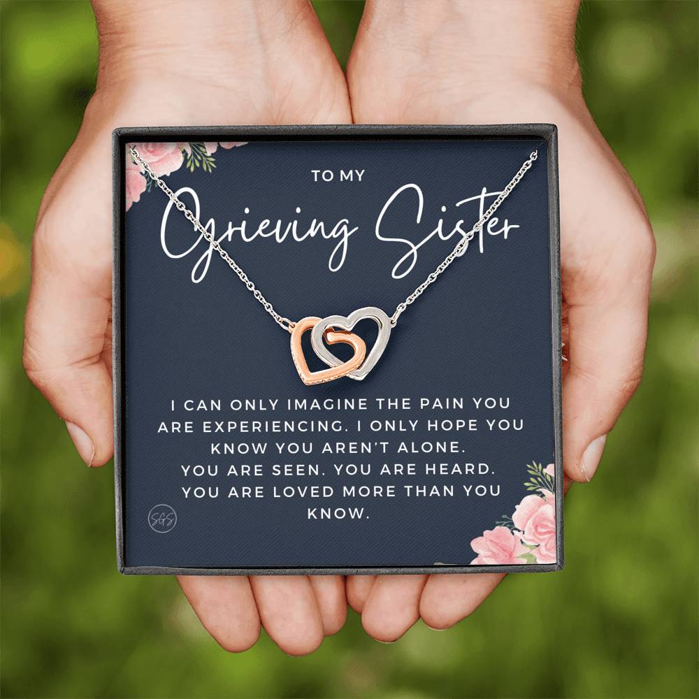 grieving sister 0709g Hearts Necklace