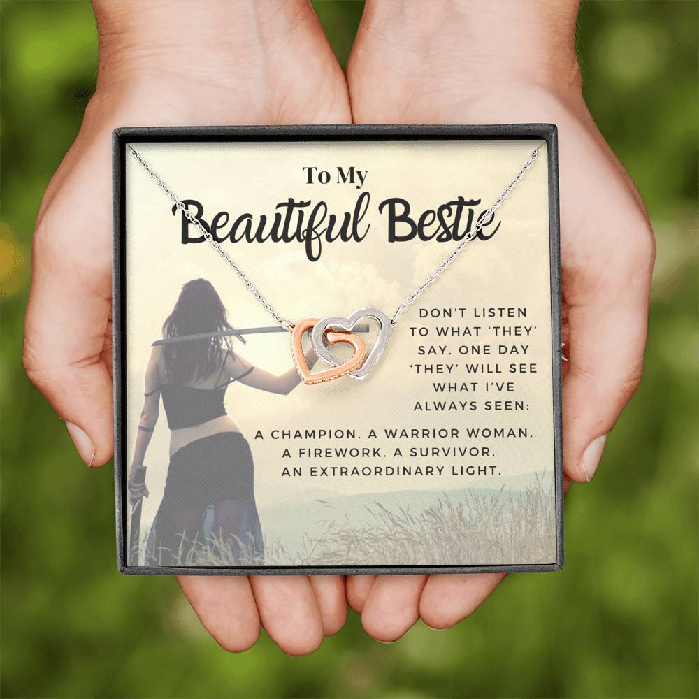 bestie 0721b Hearts Necklace