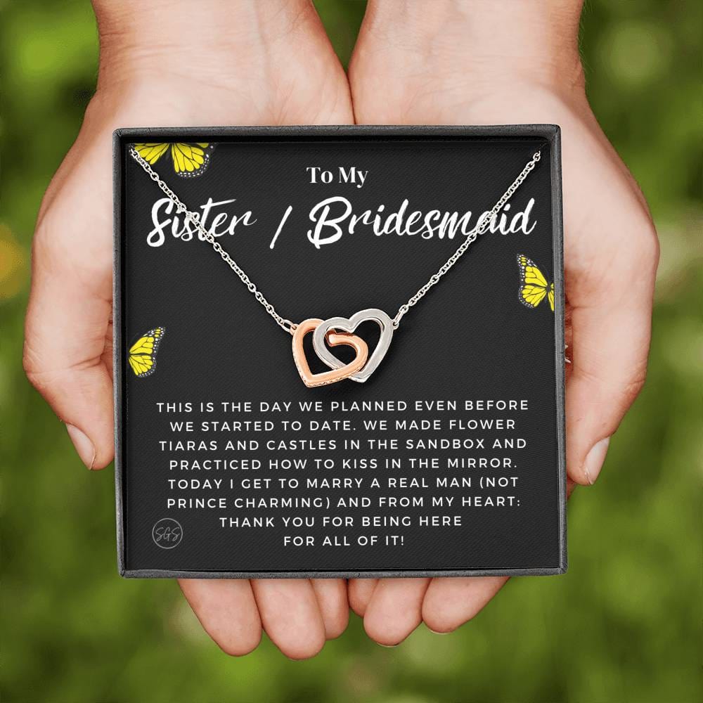 Sister Bridesmaid 0712i Hearts Necklace