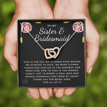 Sister Bridesmaid 0712j Hearts Necklace